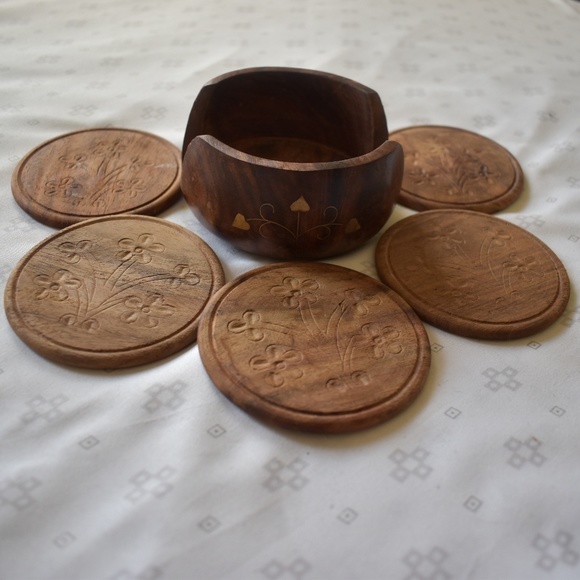 handmade Other - Wooden Coasters with Holder